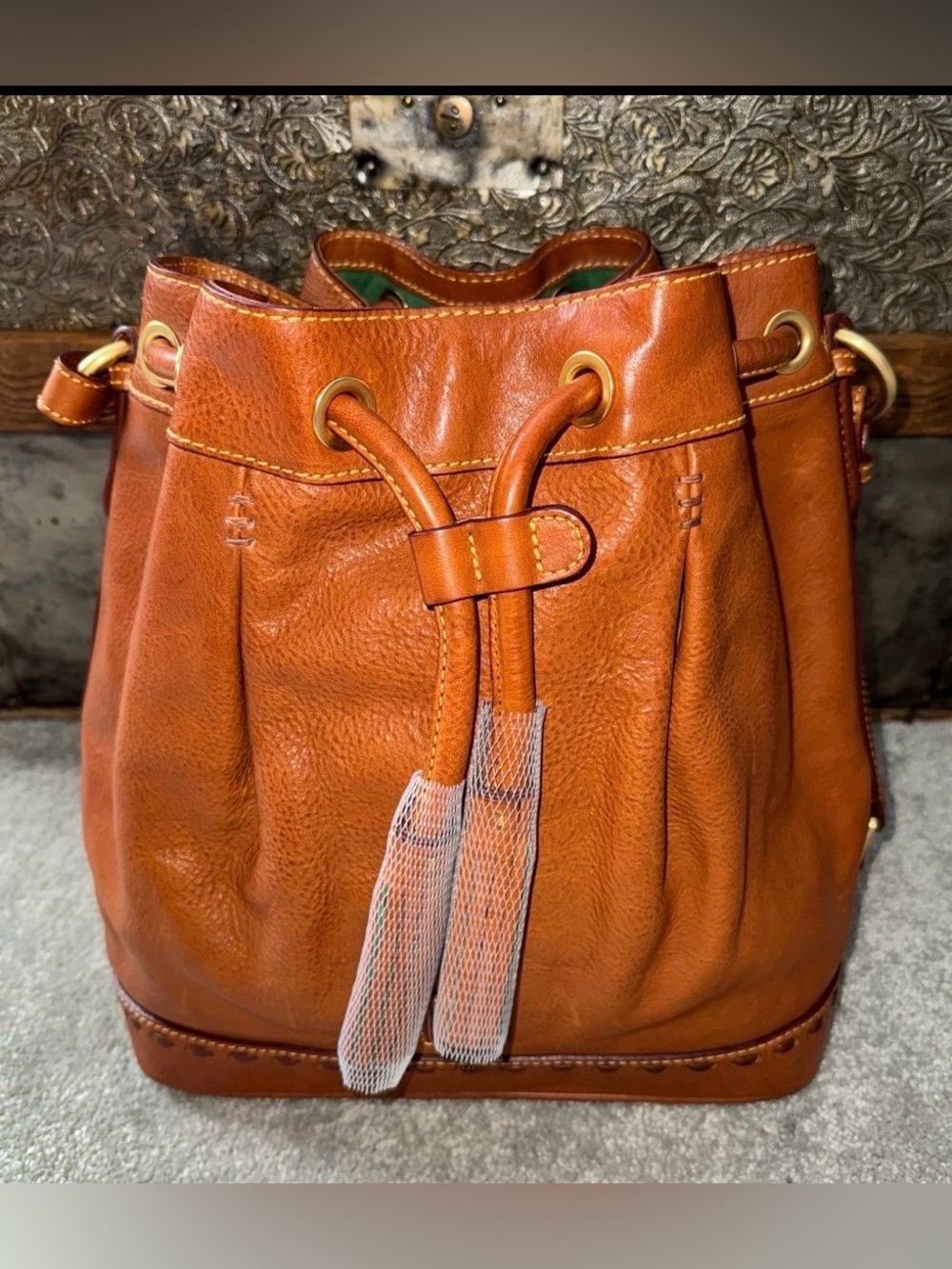Dooney & Bourke Florentine Drawstring Bag in natural